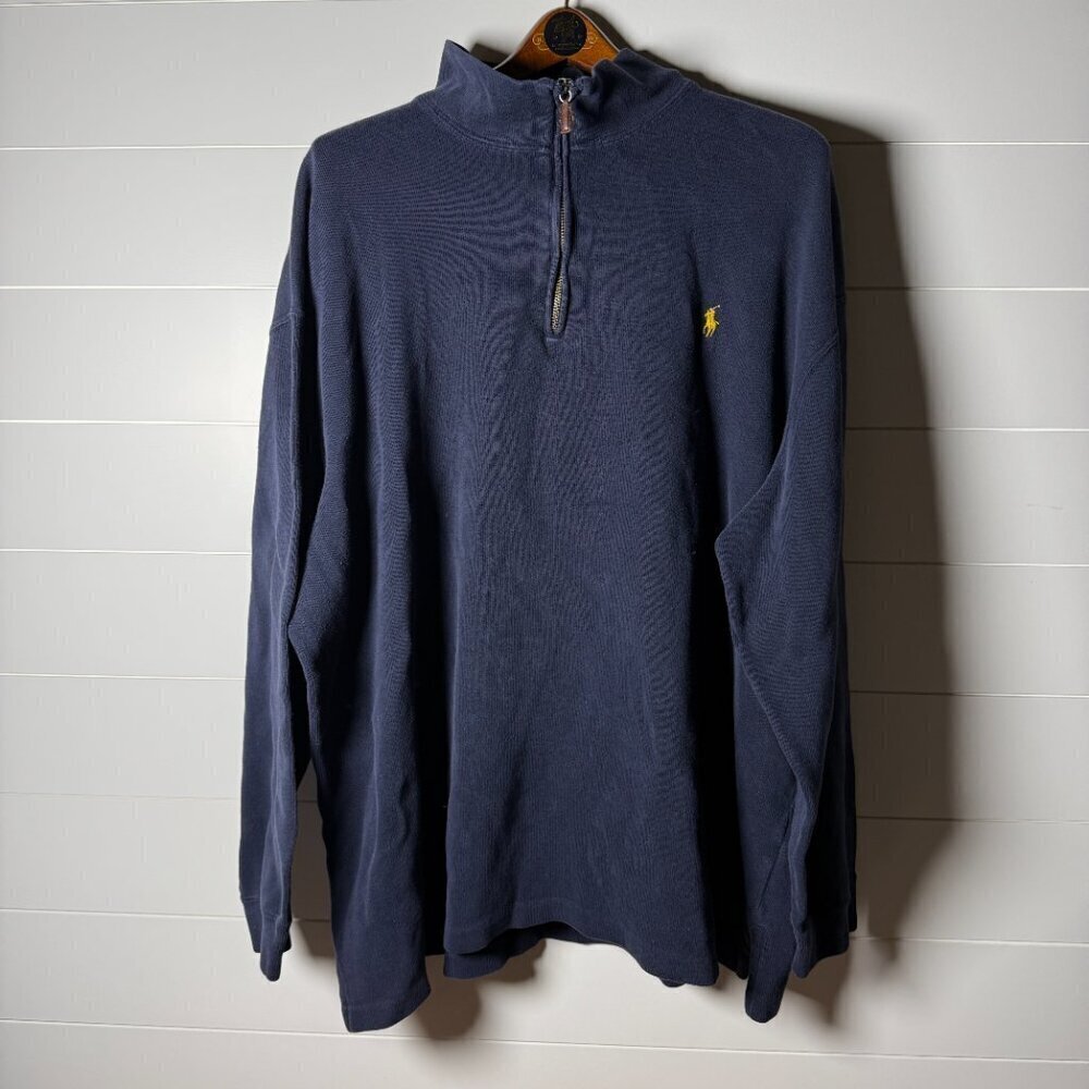 Polo Ralph Lauren Navy Quarter Zip Sz 2XLT (Tall)